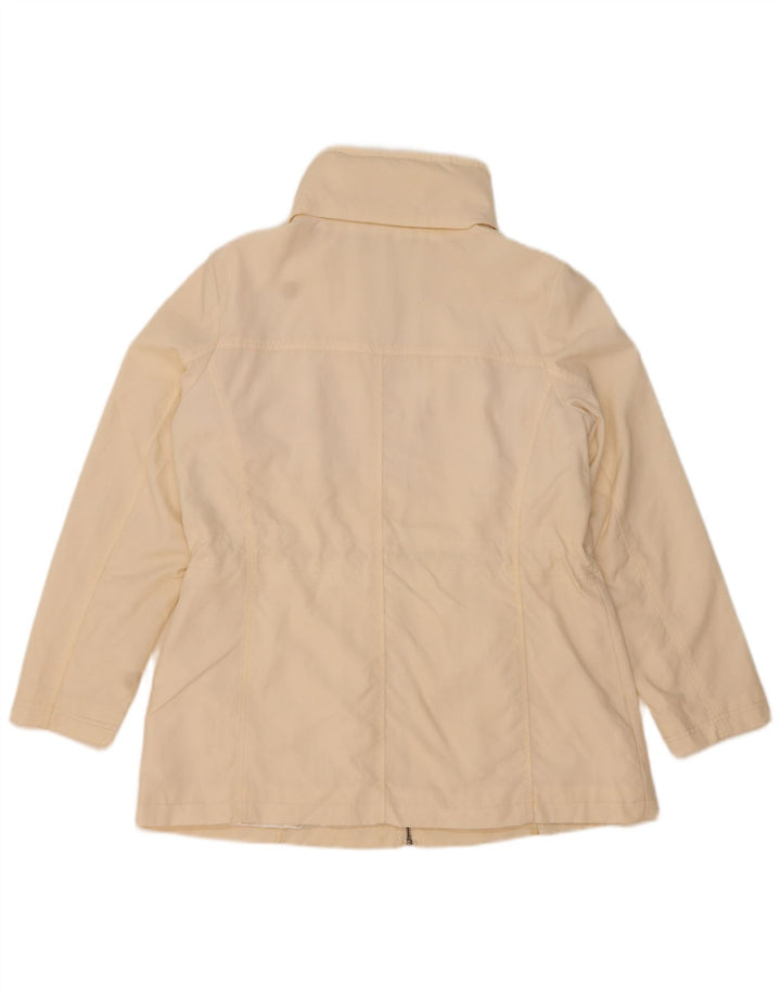 Giacca pratica con cappuccio da donna Marks & Spencer UK 16 grande bianco sporco
