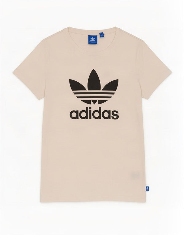 T-shirt grafica da donna Adidas Top UK 8 Small in cotone bianco
