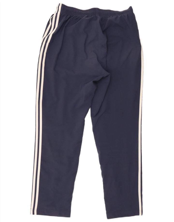 Pantaloni da tuta da uomo Adidas UK 42/44 Large Blu Navy Poliestere