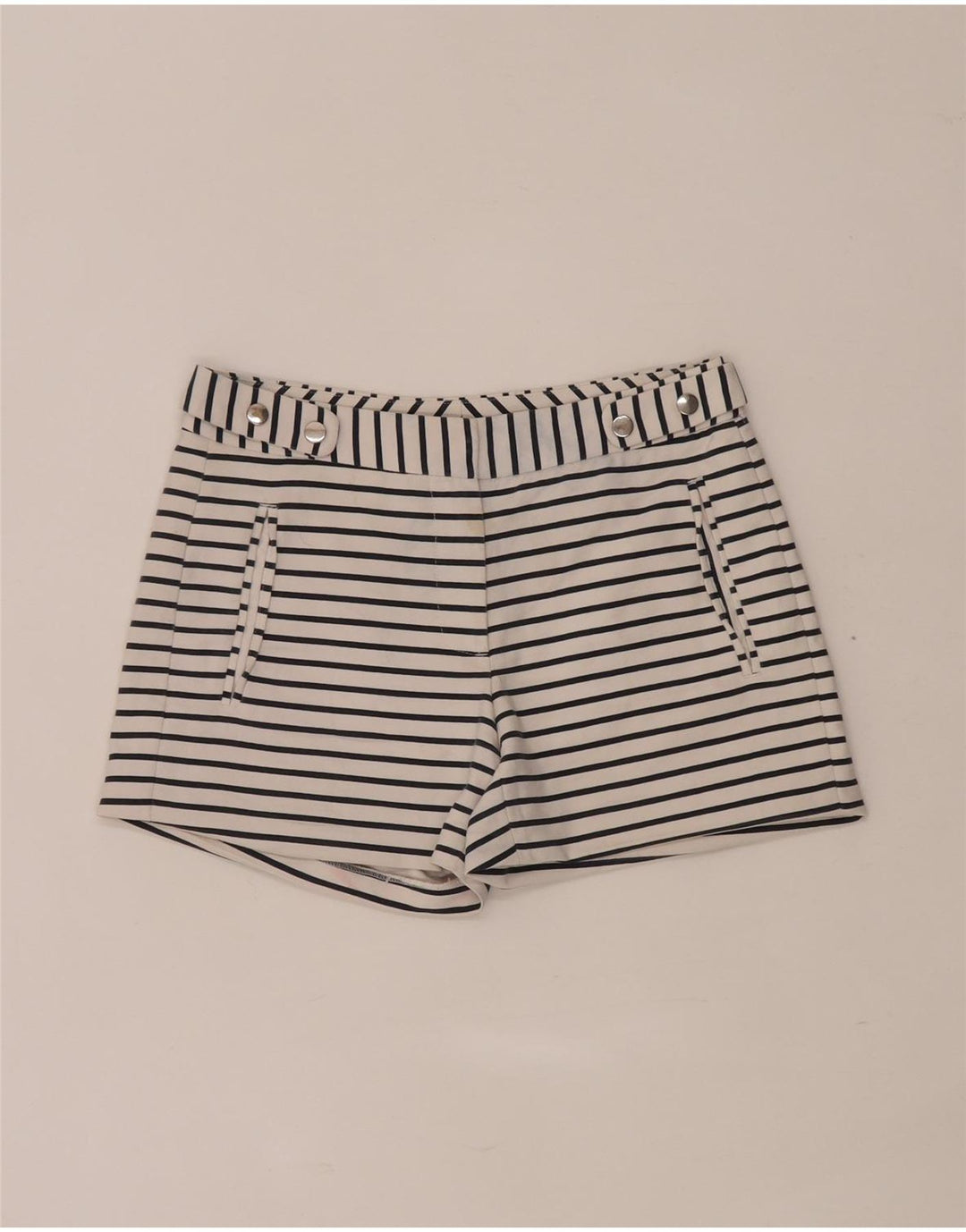 Pantaloncini casual regolari da donna Zara XS W28 a righe bianche
