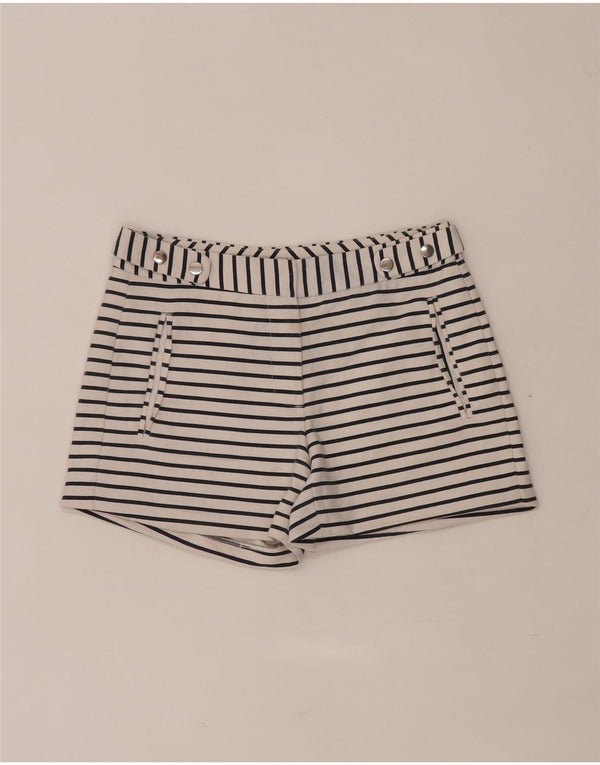 Pantaloncini casual regolari da donna Zara XS W28 a righe bianche