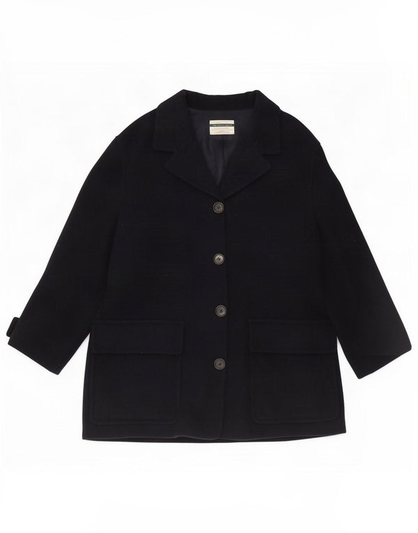 Benetton Cappotto da donna IT 44 Medio Blu navy Lana