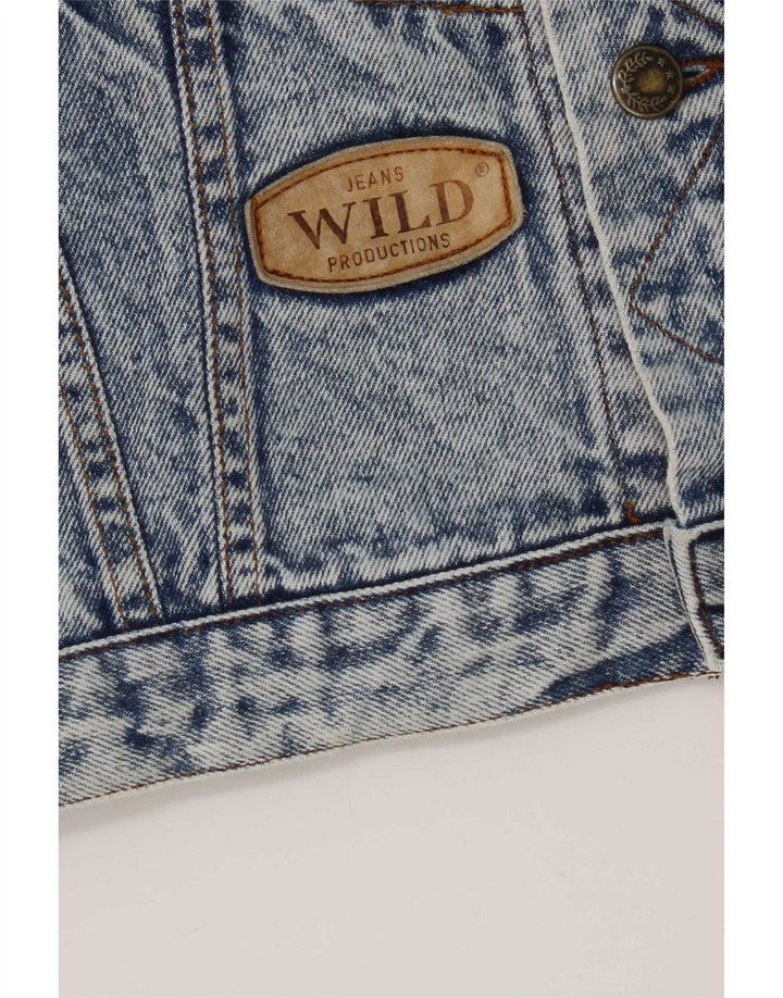 Giacca di jeans da uomo Wild UK 38 Cotone blu medio