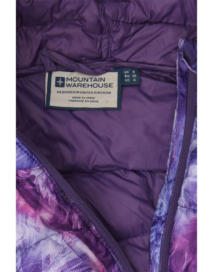 MOUNTAIN WAREHOUSE Womens Padded Jacket UK 8 Small Multicoloured Tie Dye Vintage Mountain Warehouse and Second-Hand Mountain Warehouse from Messina Hembry 