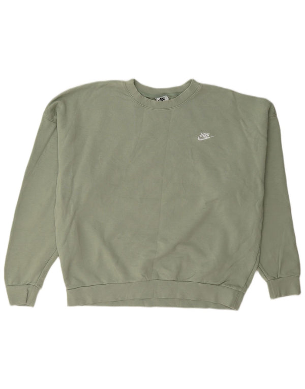 Felpa oversize da donna Nike Jumper UK 10 Small Green Cotton