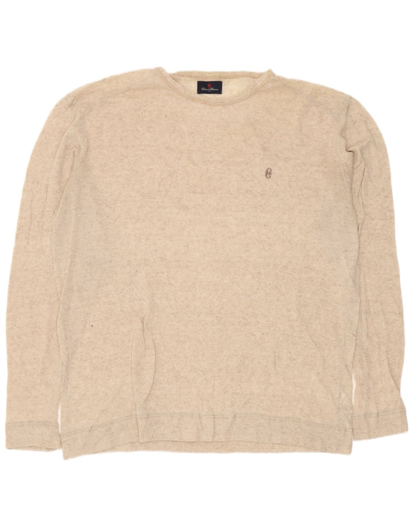 Conte of Florence Maglia da uomo a maniche lunghe 3XL Beige Poliestere