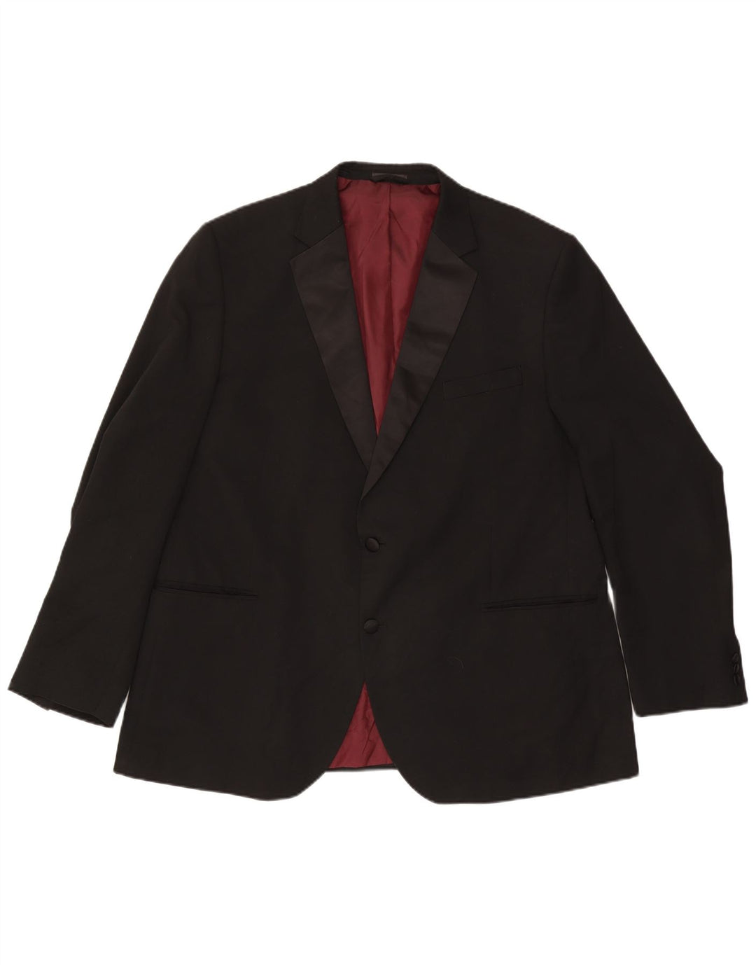 Giacca blazer da uomo Marks & Spencer vestibilità regolare a 2 bottoni UK 48 2XL Nera