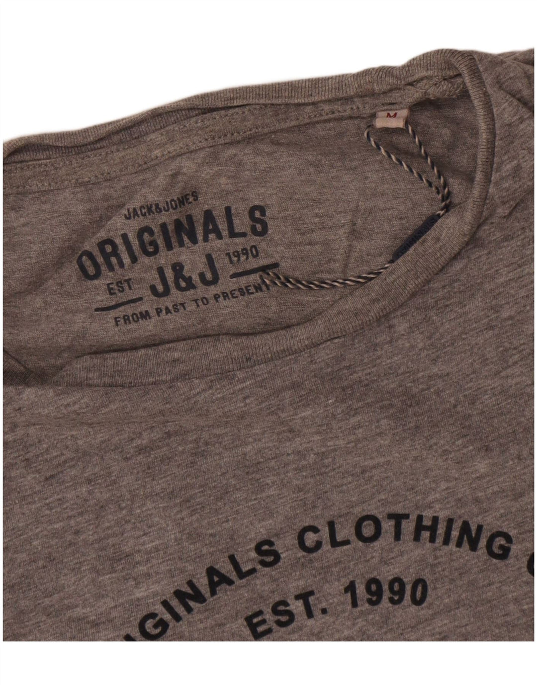 T-shirt grafica da uomo Jack & Jones Top in cotone grigio medio
