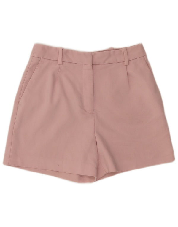 Pantaloncini chino a vita alta da donna Zara piccoli W26 cotone rosa