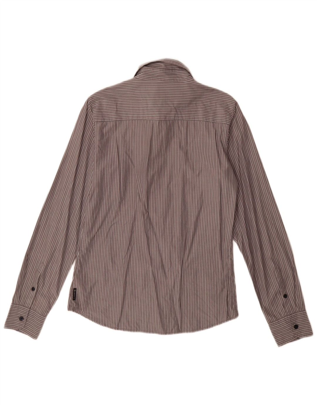 Camicia Armani Junior Bambino 15-16 Anni Cotone Gessato Grigio