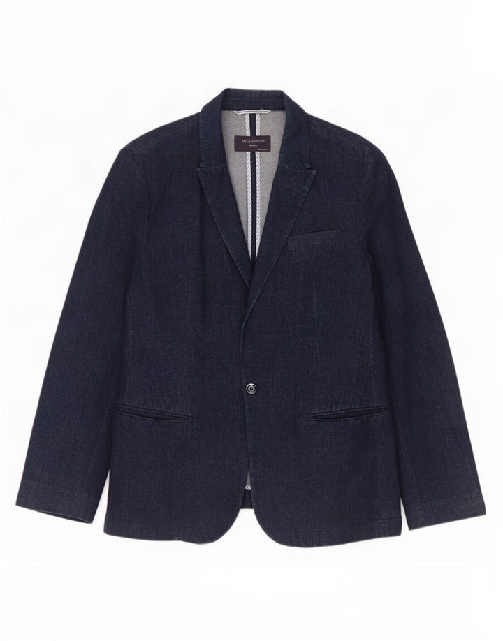 Giacca blazer a 1 bottone Marks & Spencer da donna UK 14 medio blu navy