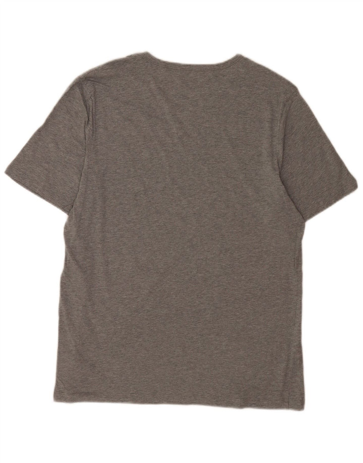 T-shirt da uomo Hugo Boss Top grande in cotone chiazzato grigio