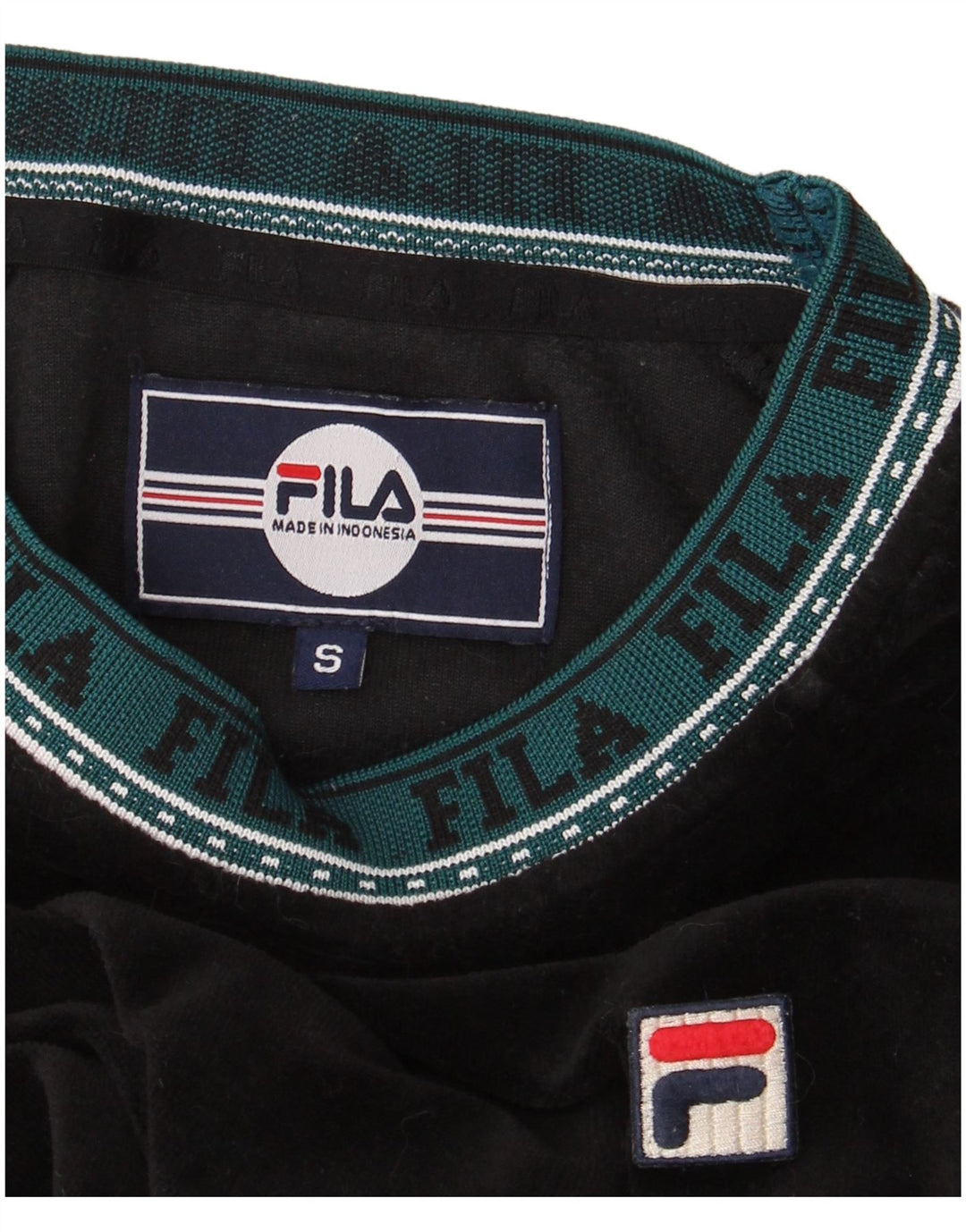 Maglione da donna in velluto grafico oversize FILA UK 10 piccolo nero