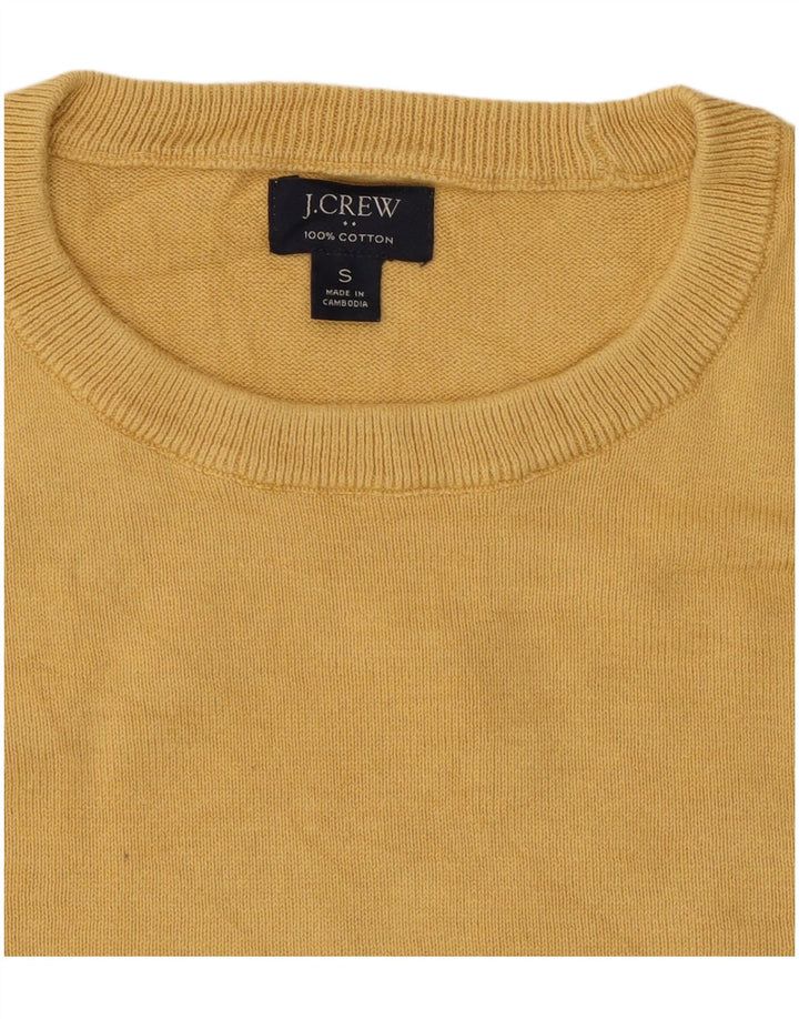 J. Crew Maglione girocollo da uomo piccolo in cotone giallo