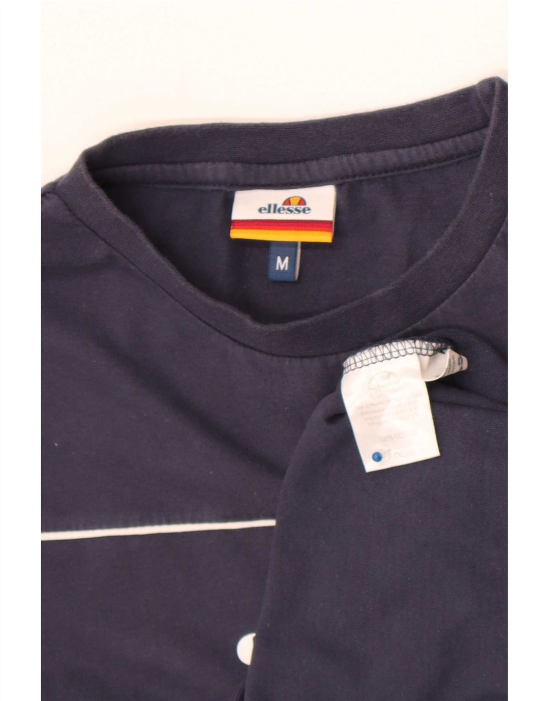 Ellesse Top grafico da uomo con vestibilità regolare, manica lunga, cotone blu navy medio