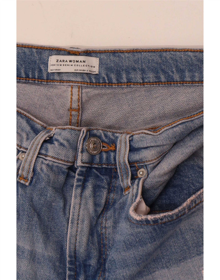 Jeans slim invecchiati Zara da donna EU 34 2XS W24 L26 Blu