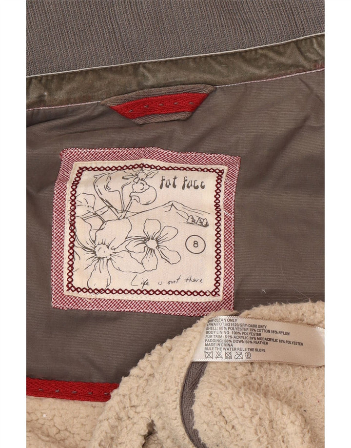 Gilet imbottito da donna Fat Face UK 8 piccolo poliestere grigio
