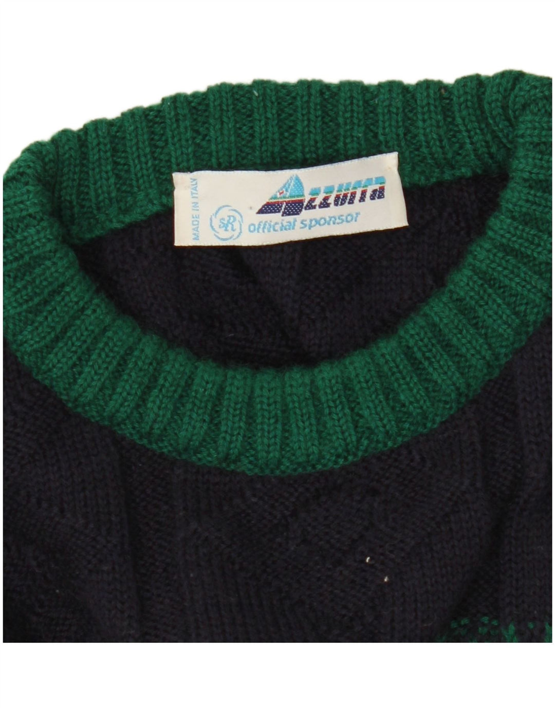 Maglione Maglione Girocollo Uomo Azzurra IT 50 Medio Blu Navy Geometrico