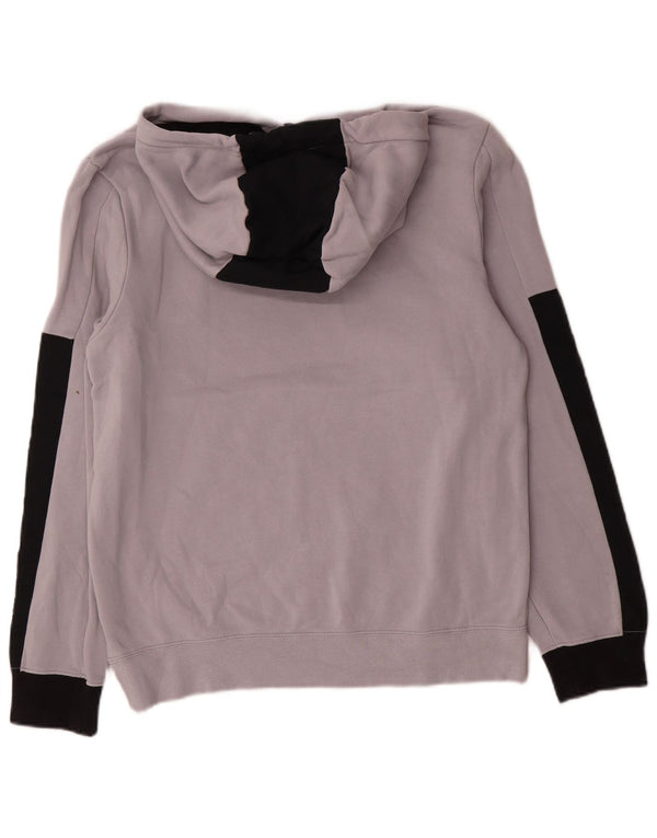 Felpa con cappuccio grafica da uomo Nike Small in cotone color block grigio
