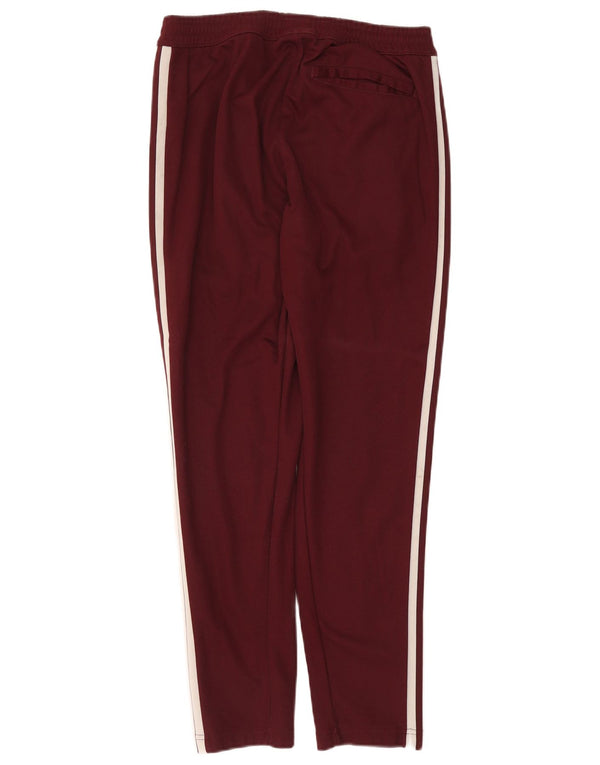 Pantaloni da tuta Adidas da uomo in cotone bordeaux medio