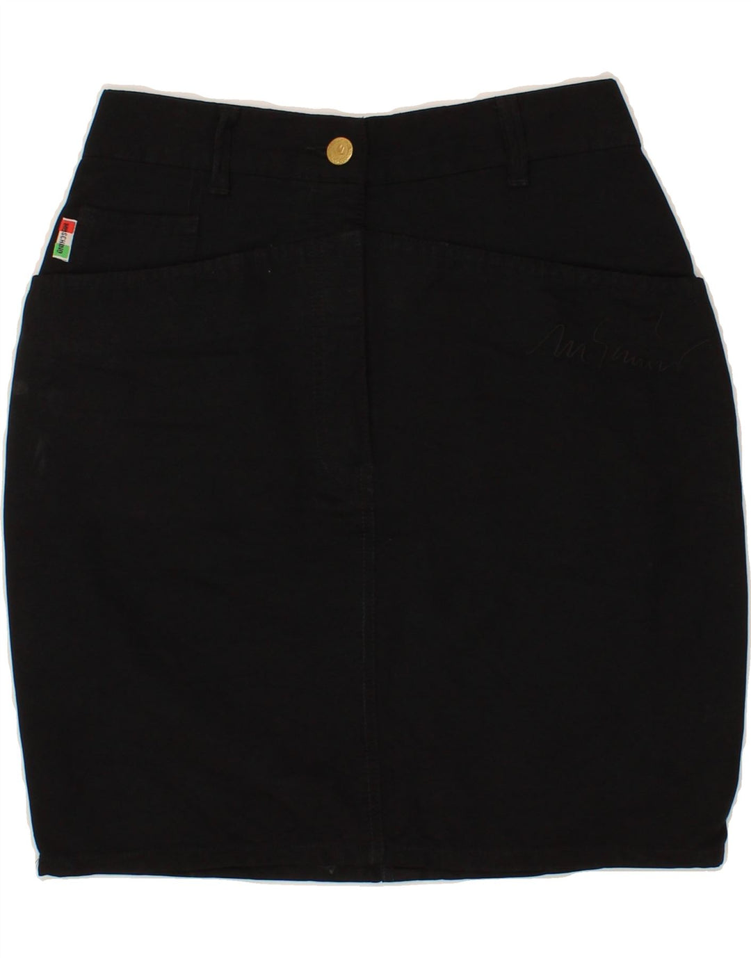 Gonna in denim da donna MOSCHINO W26 piccola in cotone nero