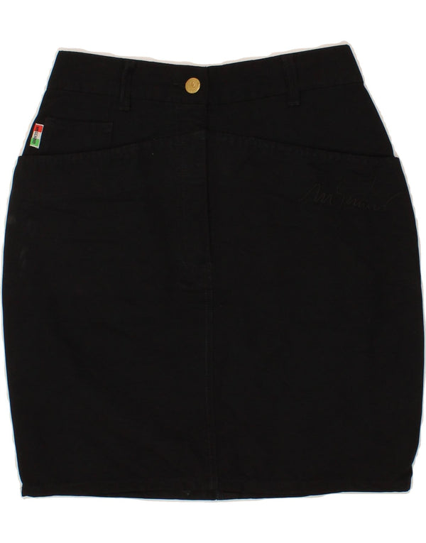 Gonna in denim da donna MOSCHINO W26 piccola in cotone nero