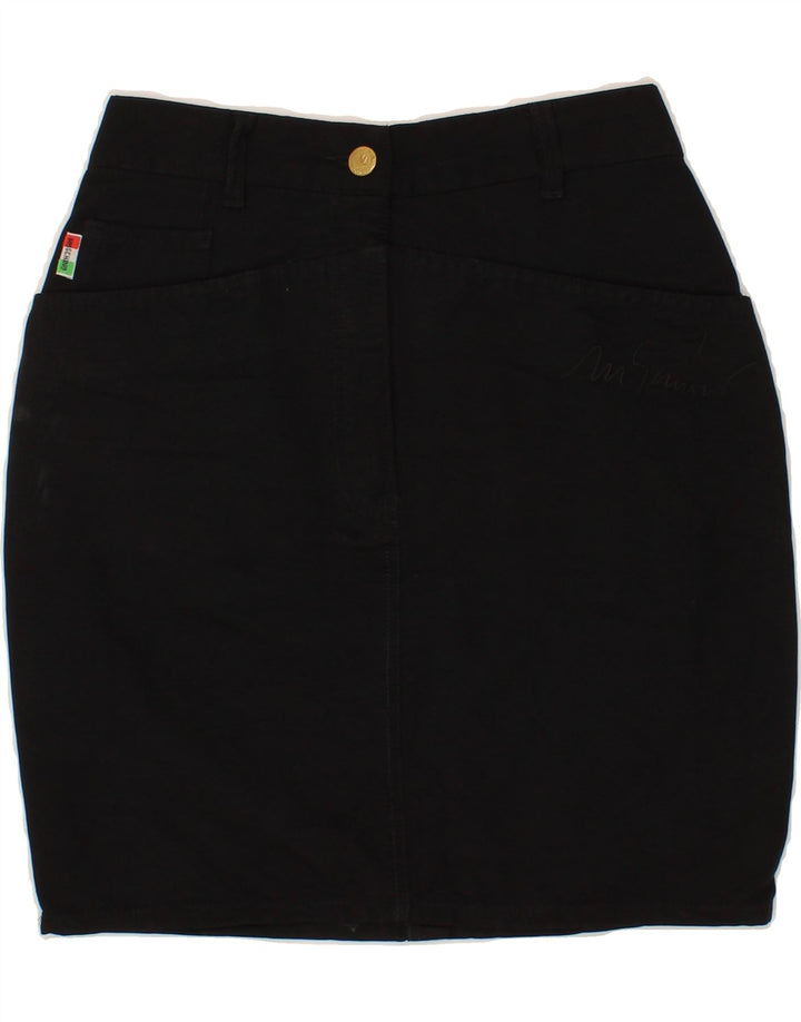 Gonna in denim da donna MOSCHINO W26 piccola in cotone nero