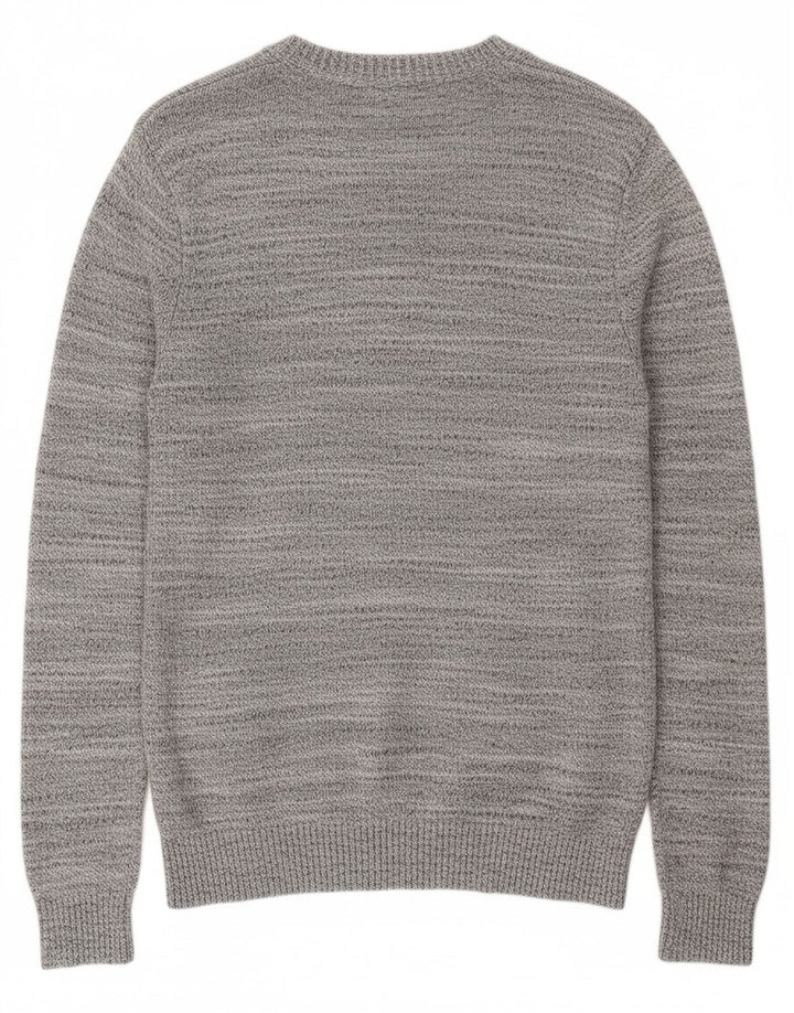 TOMMY HILFIGER Mens Crew Neck Jumper Sweater Medium Grey Flecked