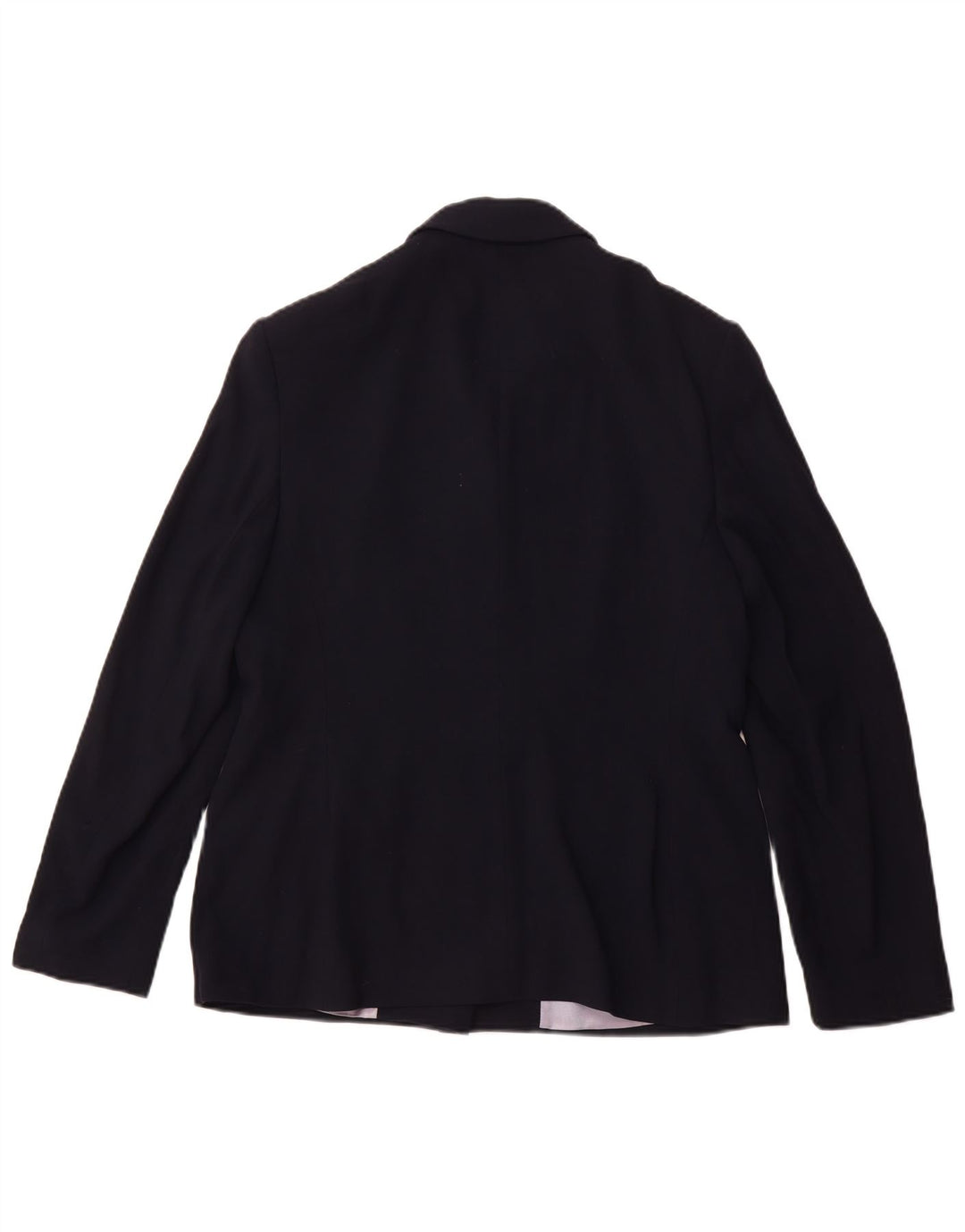 LAURA ASHLEY Giacca blazer a 4 bottoni da donna UK 16 Large in viscosa blu navy