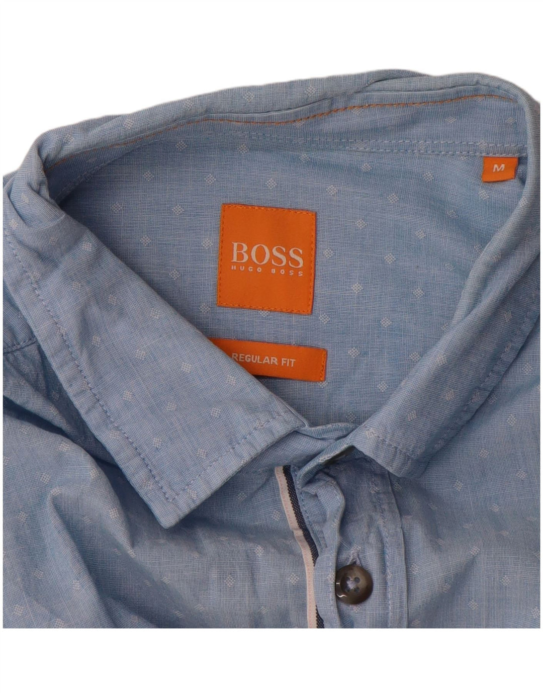 Camicia Hugo Boss da uomo vestibilità regolare in cotone maculato blu medio