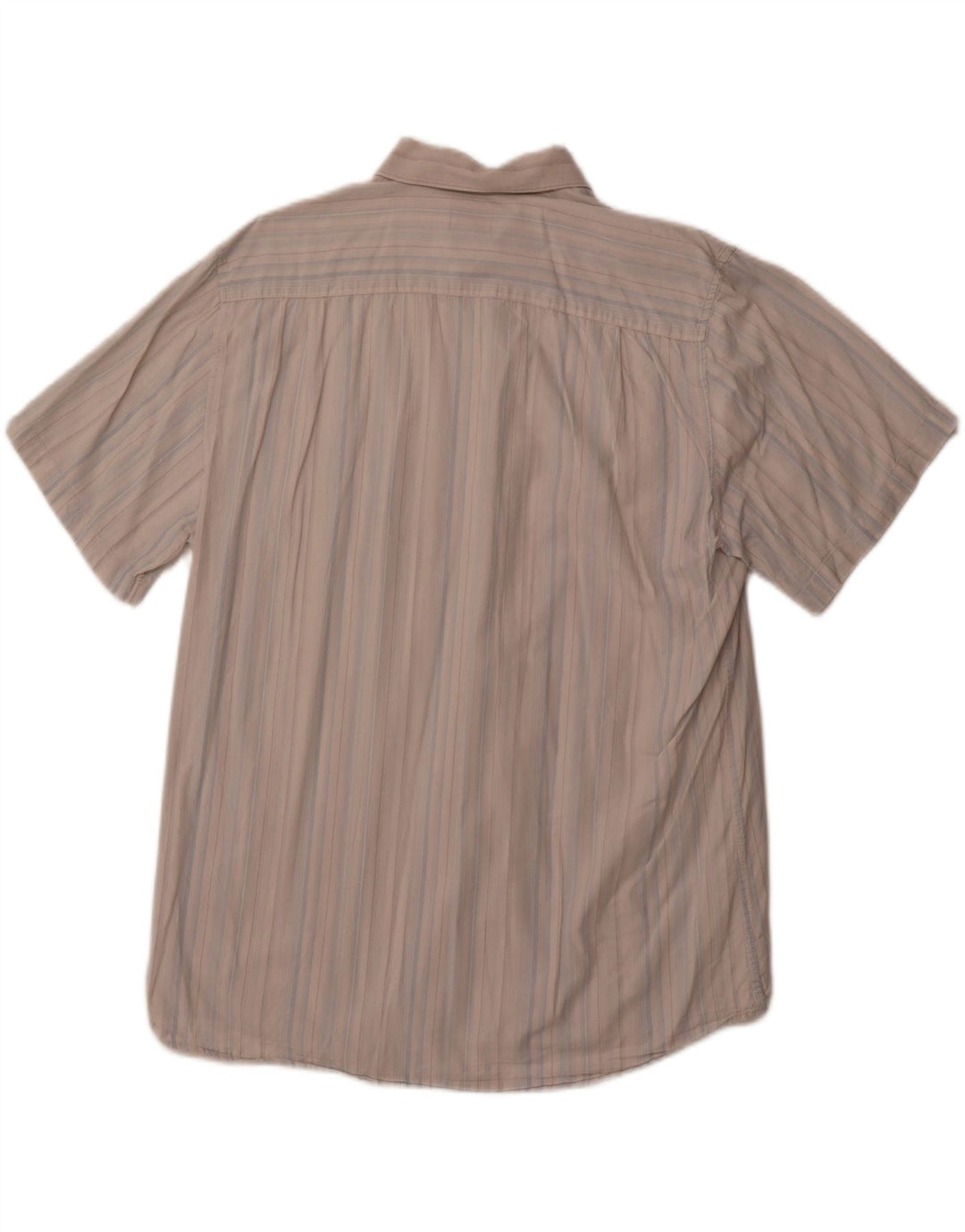 PIERRE CARDIN Camicia a maniche corte da uomo 2XL Cotone a righe blu