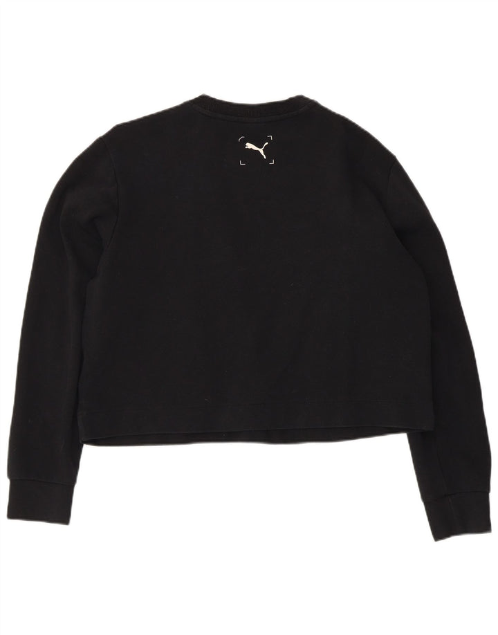 Felpa corta da donna con grafica Puma UK 14 media nera