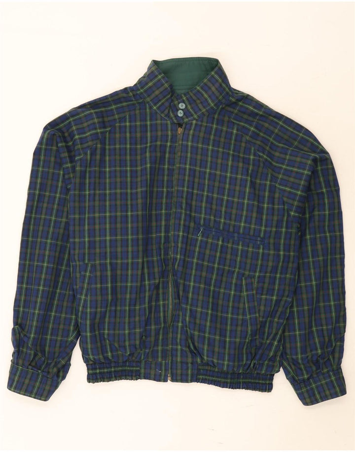 Giacca reversibile da uomo vintage UK 38 poliestere verde medio