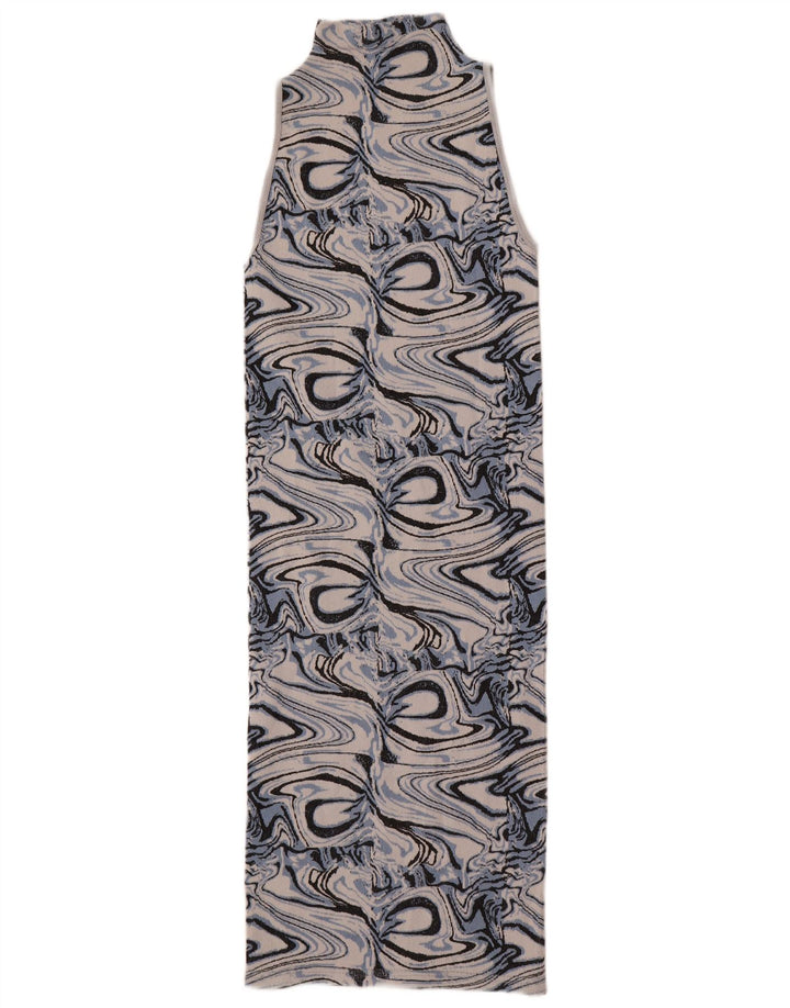 Abito aderente senza maniche da donna Zara con motivo astratto UK 4 XS multicolore