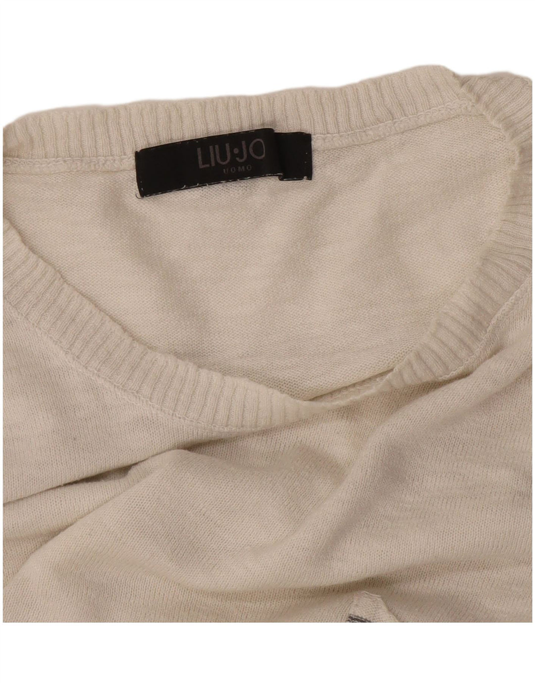 Maglione maglione girocollo da uomo Liu Jo grande bianco