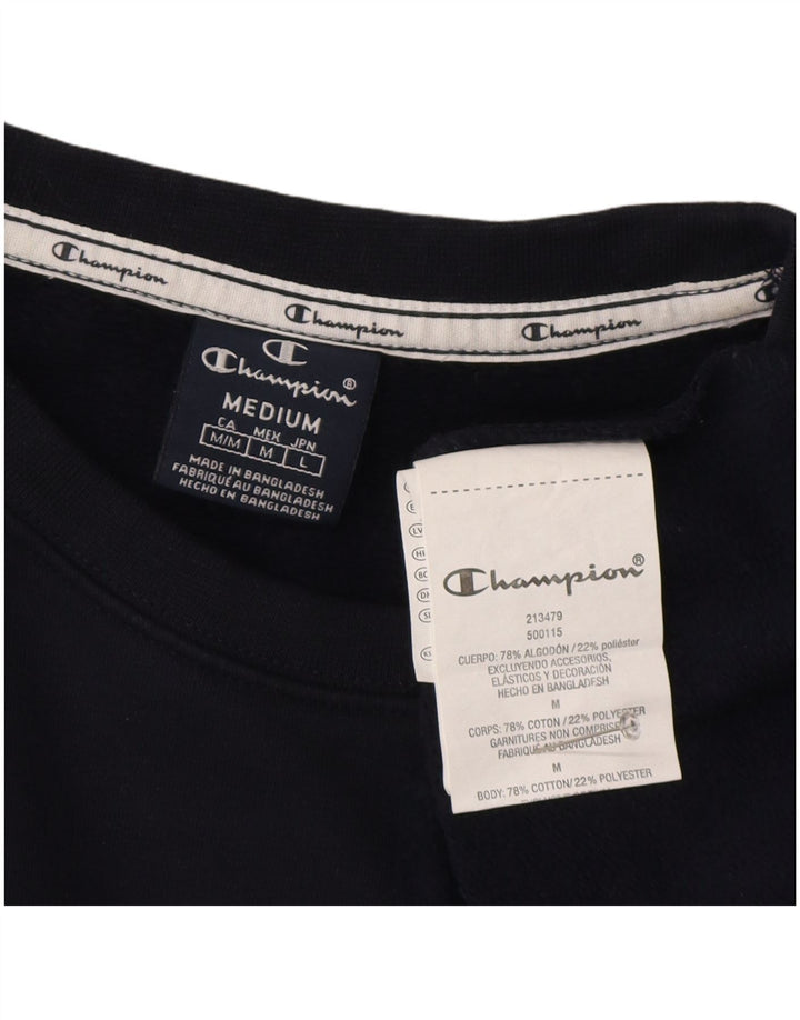 Felpa grafica da uomo Champion Felpa media in cotone blu navy