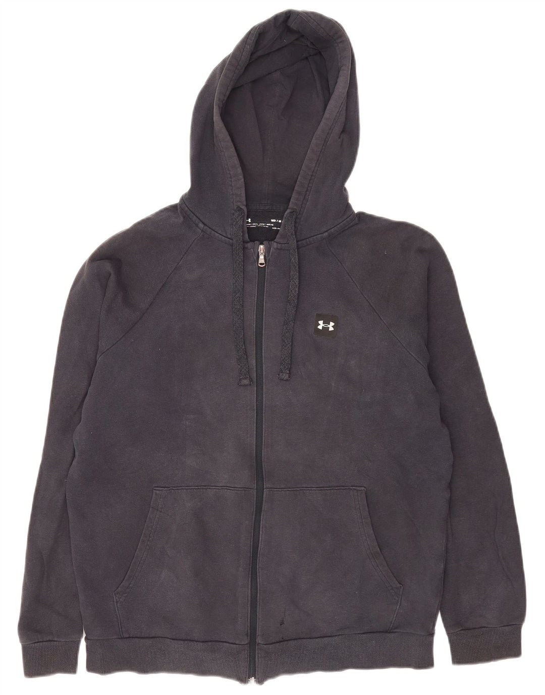 Maglione con cappuccio e zip Under Armour da uomo Cold Gear in cotone blu navy medio