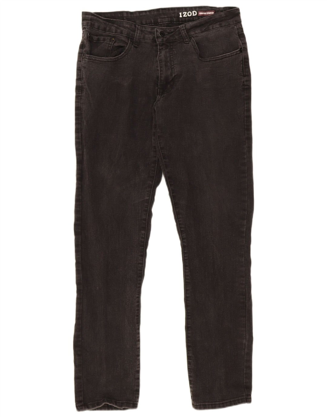 Jeans dritti elasticizzati da donna Izod W32 L32 cotone grigio