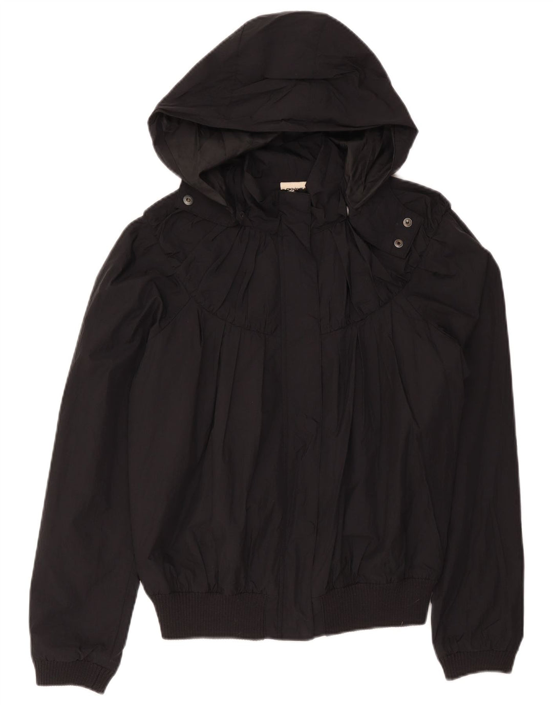 Giubbotto bomber con cappuccio da donna Dkny UK 14 nylon nero medio