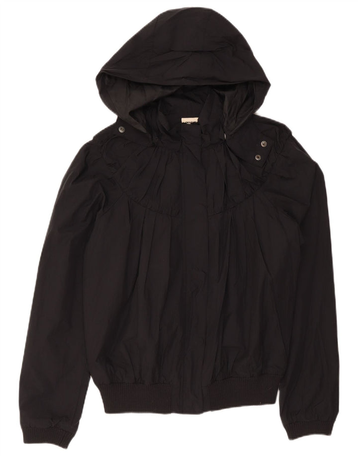 Giubbotto bomber con cappuccio da donna Dkny UK 14 nylon nero medio