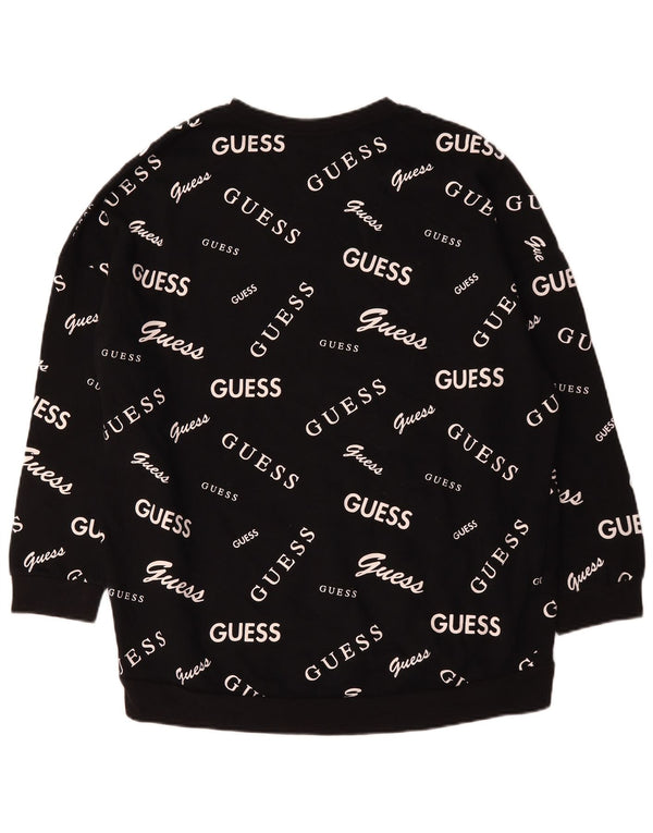 Guess Felpa oversize con grafica da donna UK 18 XL Cotone nero