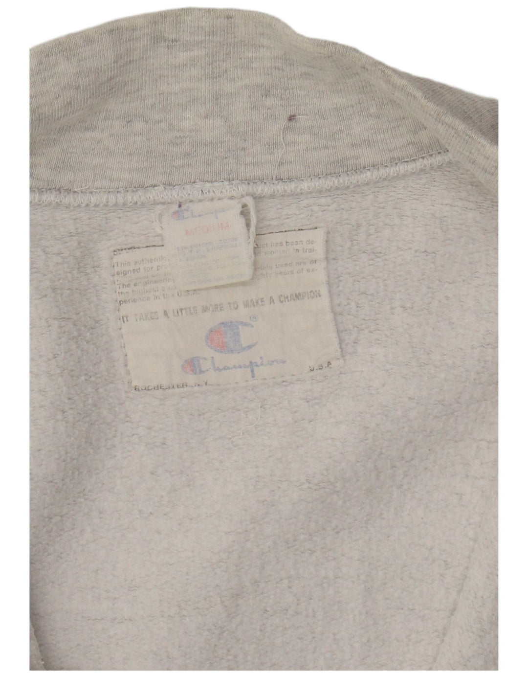 Giacca da tuta da uomo CHAMPION in cotone grigio medio
