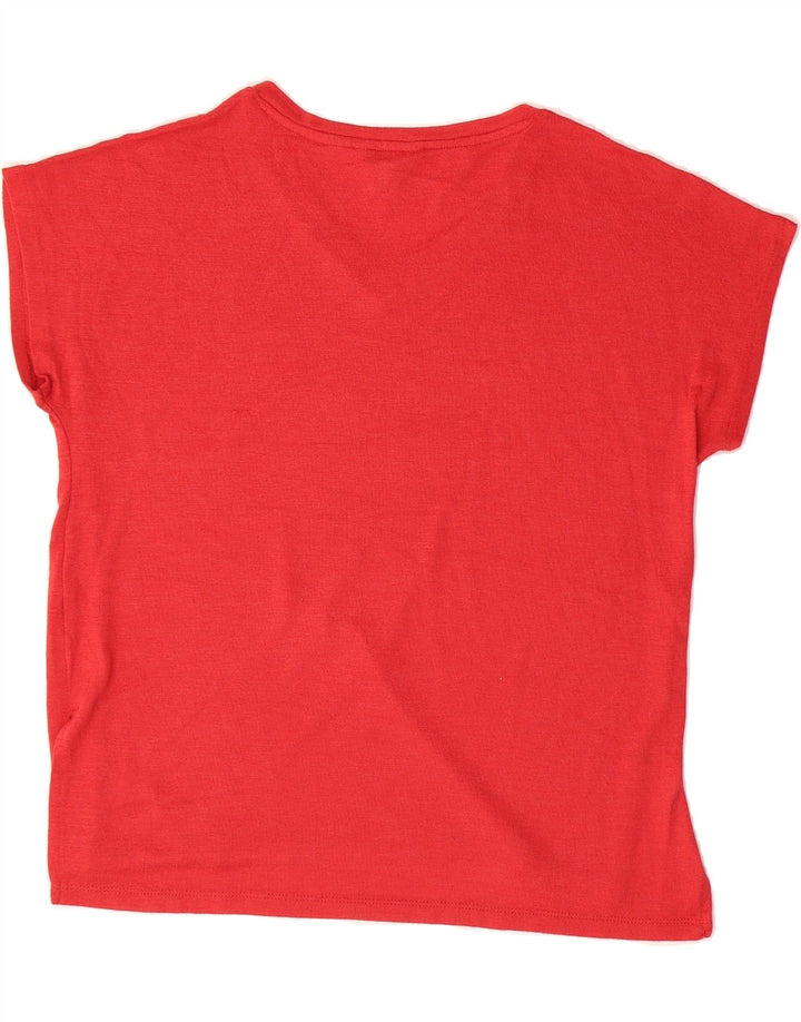 ORVIS Womens Oversized T-Shirt Top UK 10 Small Red Vintage Orvis and Second-Hand Orvis from Messina Hembry 