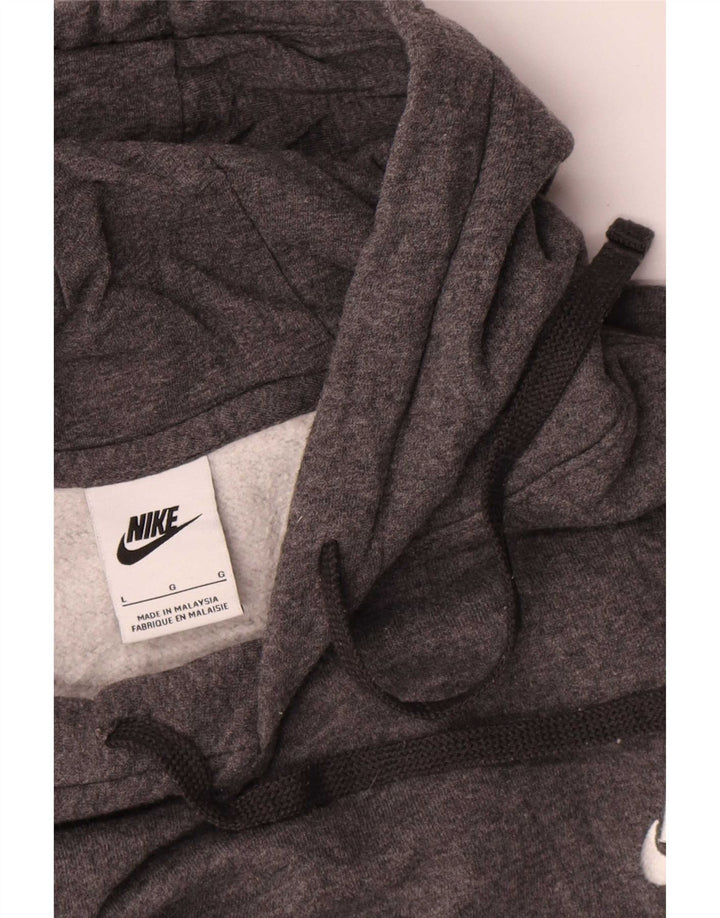 Felpa con cappuccio da uomo Nike Large in cotone grigio