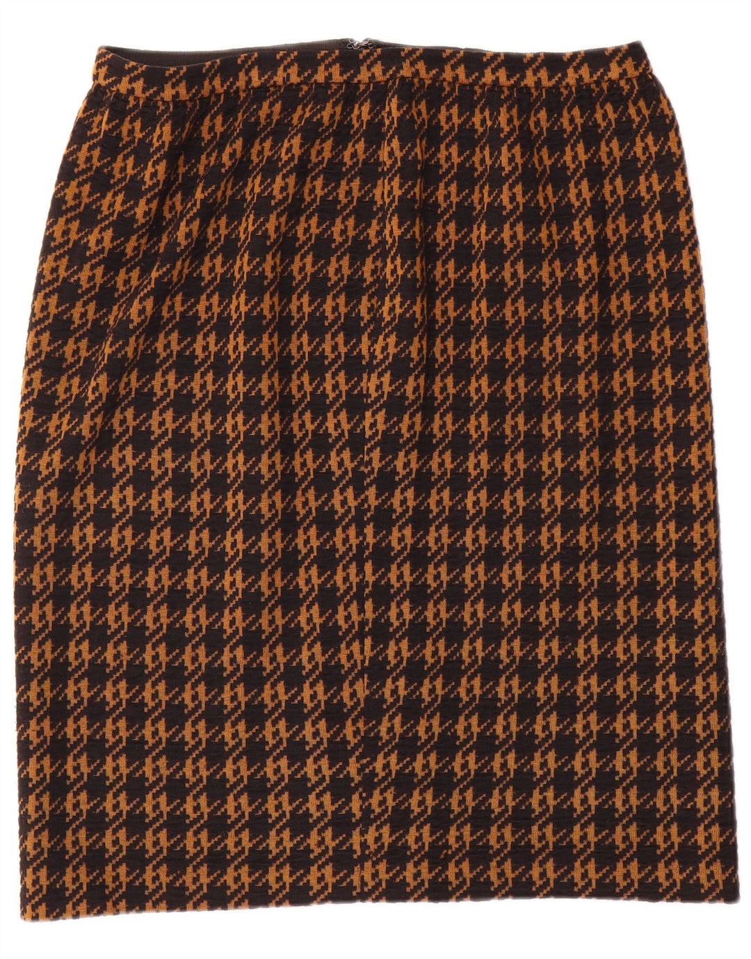 Gonna dritta da donna vintage W32 grande pied de poule marrone
