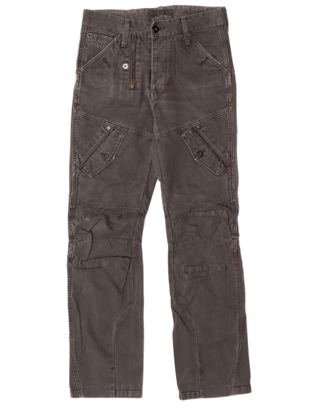 Pantaloni cargo dritti da uomo G-Star W29 L30 in cotone grigio