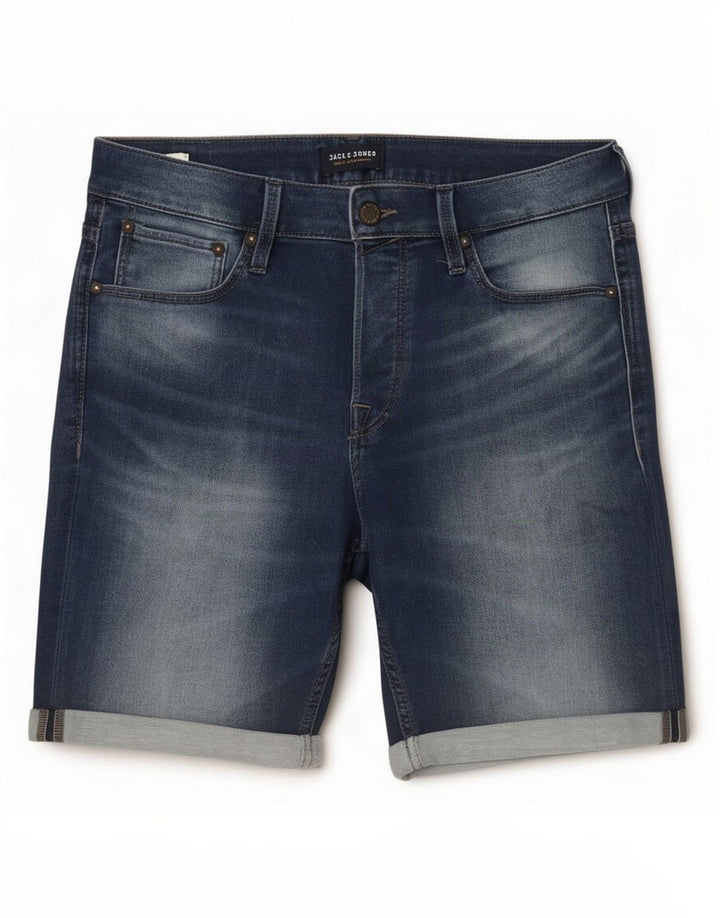 Pantaloncini di jeans da uomo Jack & Jones piccoli W32 in cotone blu