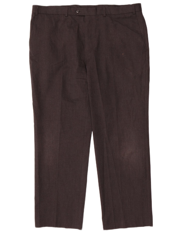 Marks & Spencer Mens Straight Suit Trousers Size 42 W42 L31 Grey