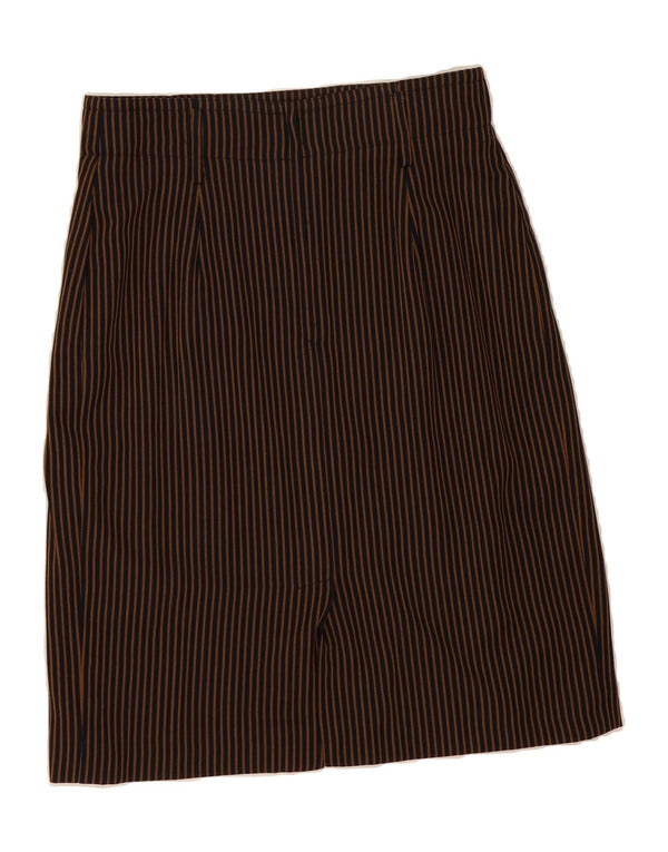 MONDI Womens A-Line Skirt EU 42 Large W30 L25 Brown Striped Polyester