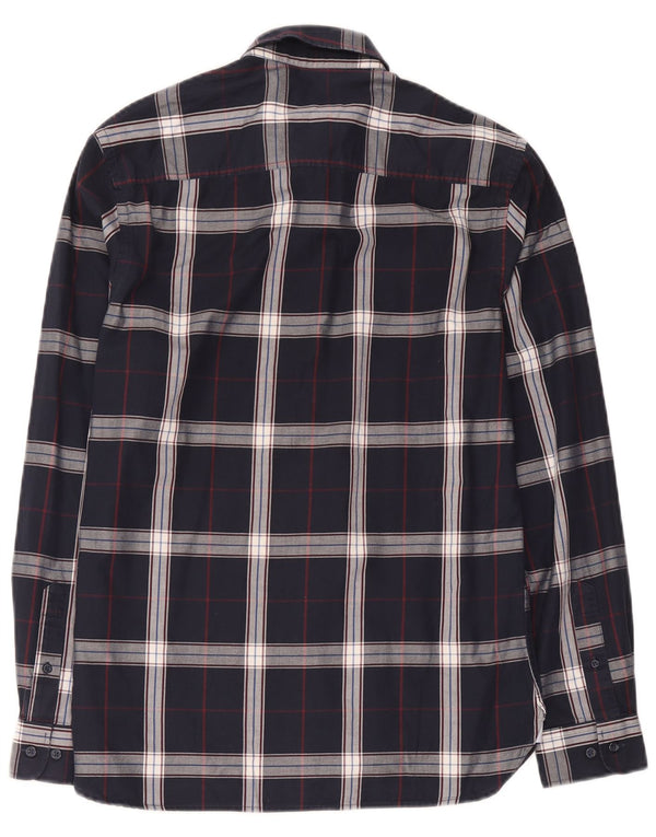 Camicia da uomo Jack & Jones in cotone a quadri blu navy medio